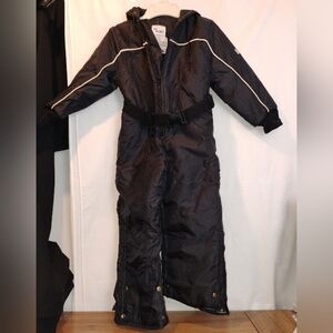 Sno Rider Youth SZ 6 Black Snow Suit VTG